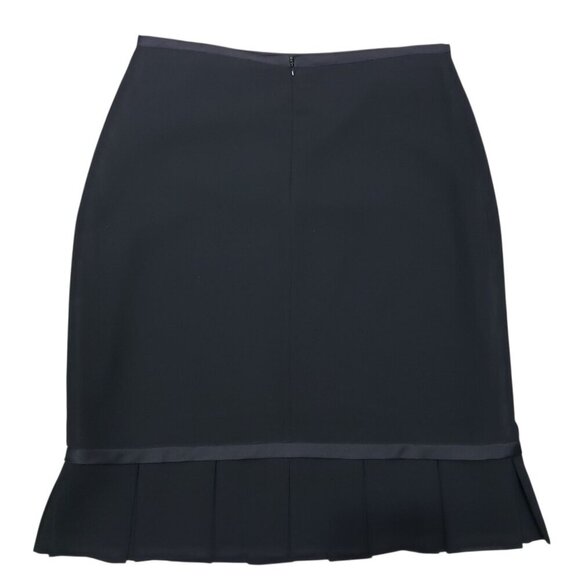 Joseph Ribkoff Black Crepe Pleated Hem Skirt - Picture 3 of 12